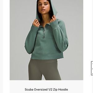 Like new! Lululemon Scuba Oversized half-zip